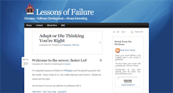 Desktop Screenshot of lessonsoffailure.com